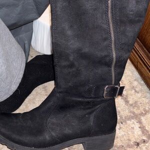 White Mountain Black Over the Knee Boots